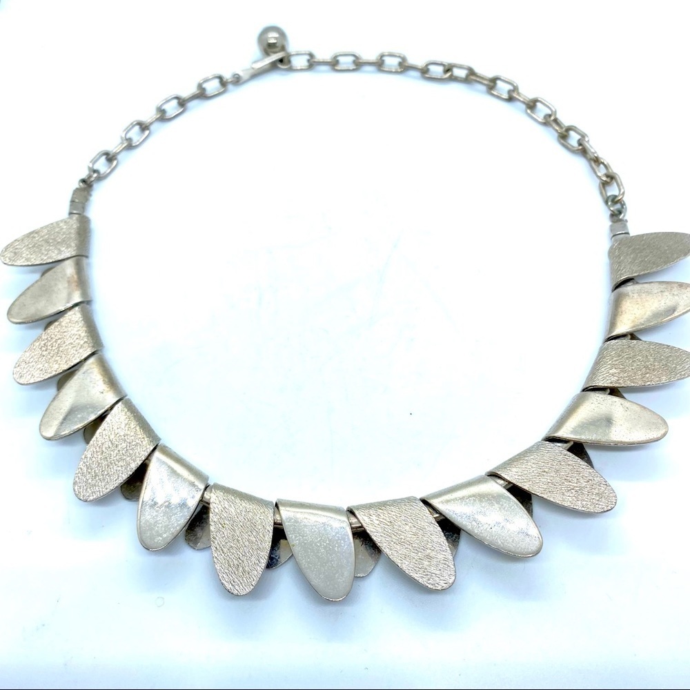 Vintage Choker Necklace Silvertone